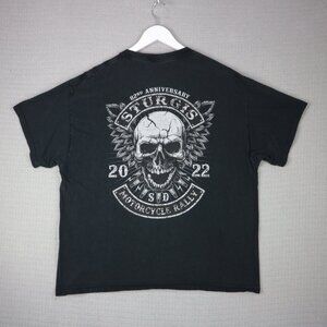 Sturgis 2022 Skull Biker Rally Tee Mens XL